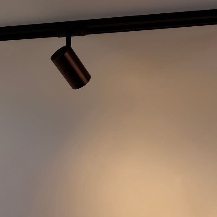 QAZQA Moderne 1-fase railspot donkerbrons - Iconic Jeana