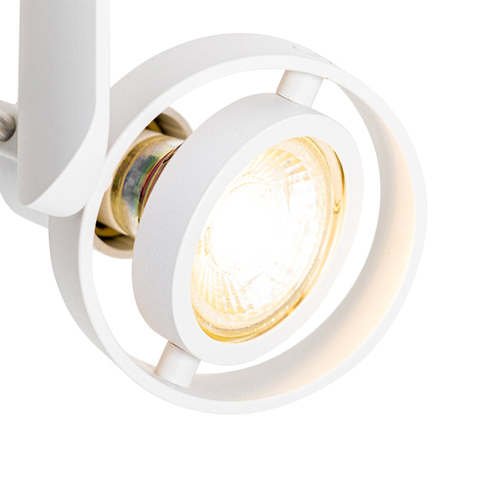 QAZQA Moderne plafondspot wit draai- en kantelbaar GU10 50mm - Master