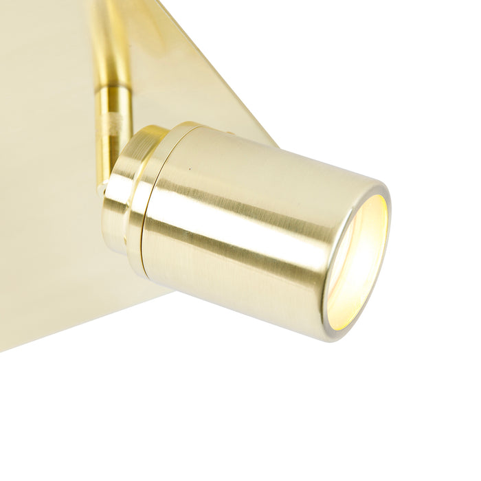 QAZQA Moderne badkamer spot messing vierkant 3-lichts IP44 - Ducha