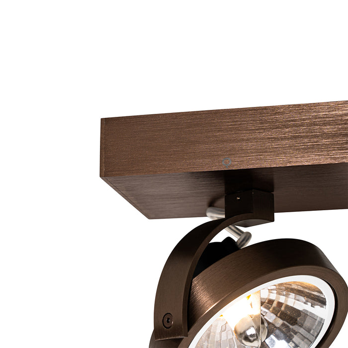 QAZQA Design spot donkerbrons draai en kantelbaar - Go