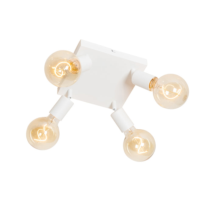 QAZQA Moderne spot wit vierkant 4-lichts - Facil