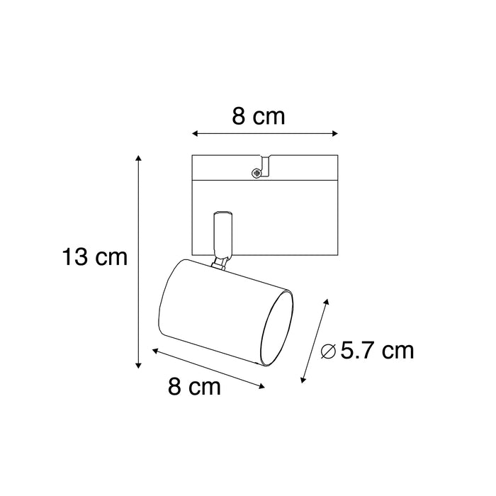 QAZQA Smart spot zwart verstelbaar vierkant incl. Wifi GU10 - Jeana