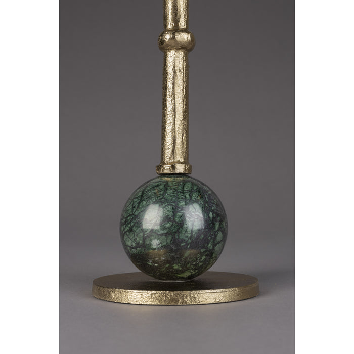 Dutchbone Everest Bijzettafel Rond 25 cm Marmer Groen| Goud