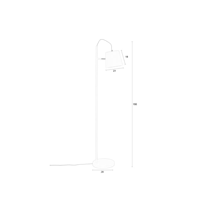 Zuiver Buckle Head Vloerlamp| Staande lamp Beige