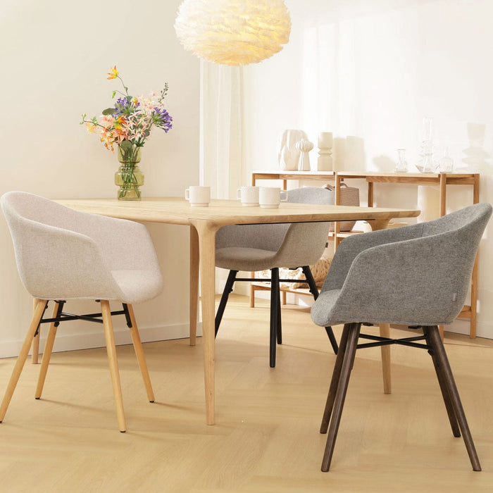 Nolon Nena-Otis Eetkamerstoel Donkergrijs - met Armleuning - Walnoot