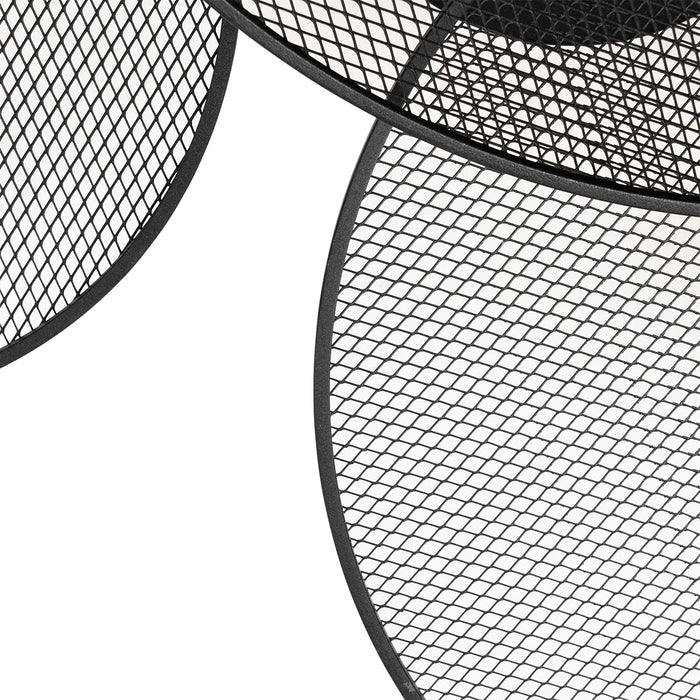 QAZQA Design plafondlamp zwart met mesh 3-lichts - Jane