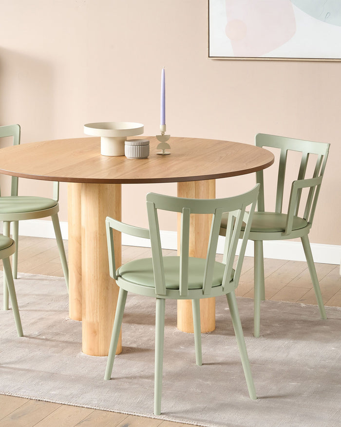 Beliani - MORILL - Stoel set van 4 - Lichtgroen - Kunststof