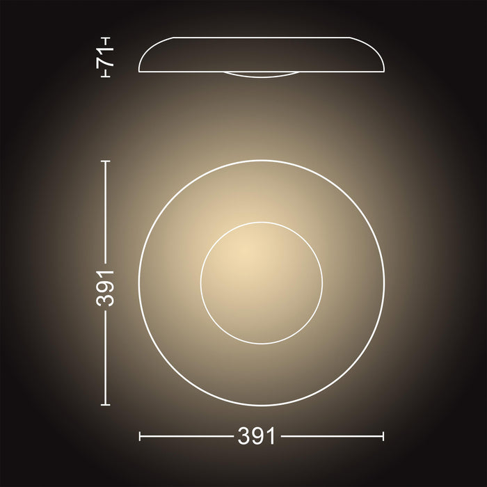 Philips Hue Still plafondlamp - warm tot koelwit licht - aluminium - 1 dimmer switch