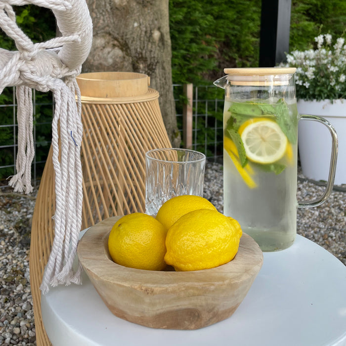 Krumble Karaf met handvat en houten deksel - 1 L - Glas