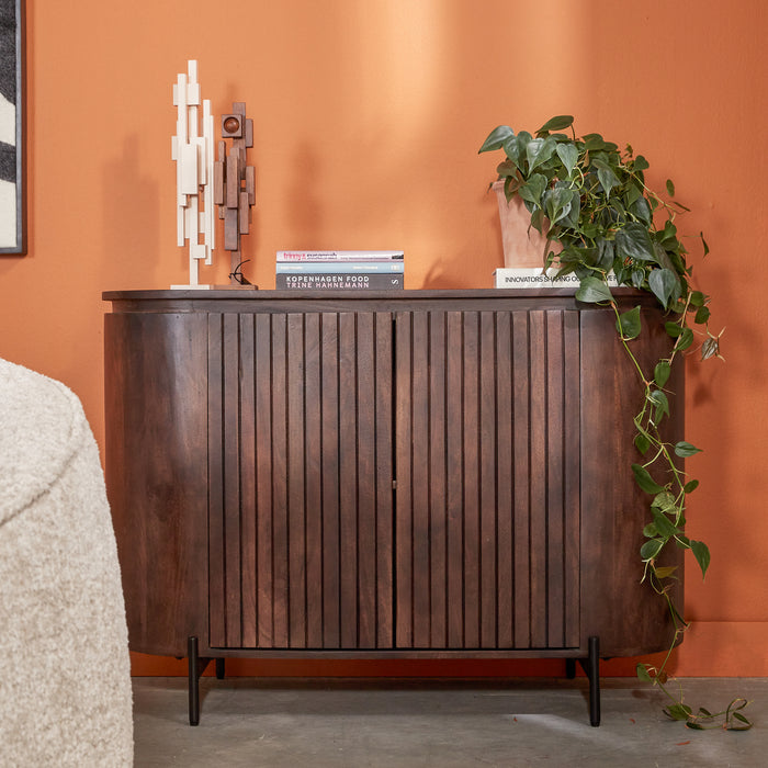 by fonQ Grand Dressoir Donkerbruin Mangohout - B 115 cm