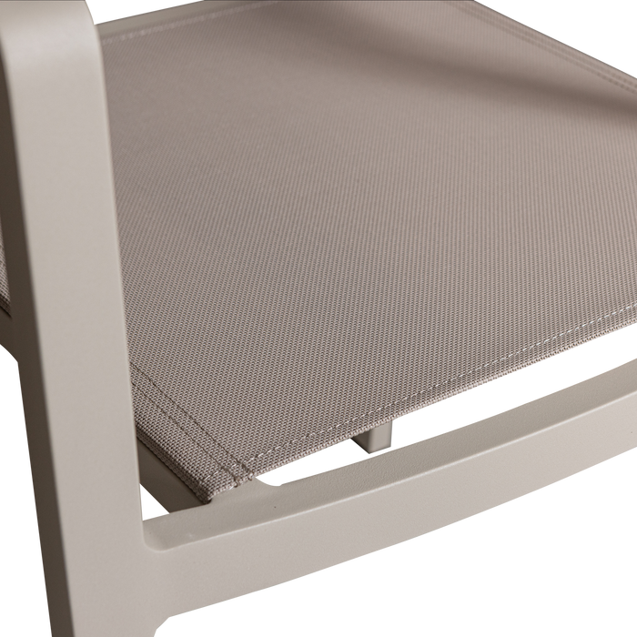 WOOOD Fowl Tuinstoel - Aluminium|Textileen - Zand - Set van 2