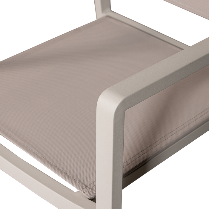 WOOOD Fowl Tuinstoel - Aluminium|Textileen - Zand - Set van 2