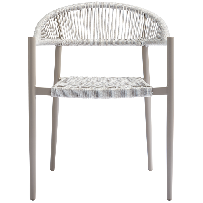 WOOOD Yellow tuinstoel - Touw|Aluminium - Lichtgrijs - Set van 2