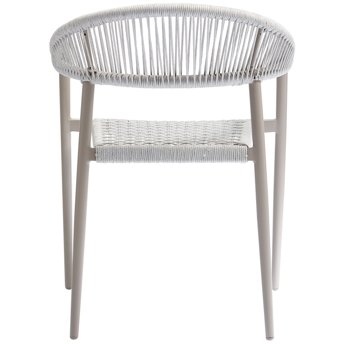 WOOOD Yellow tuinstoel - Touw|Aluminium - Lichtgrijs - Set van 2