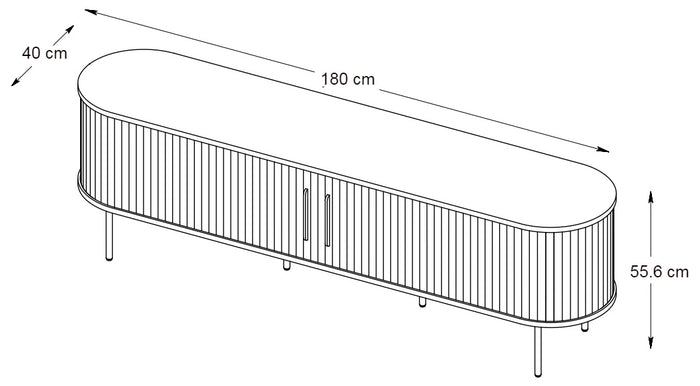 by fonQ Alon Tv-meubel - B 180 cm - Naturel Eiken