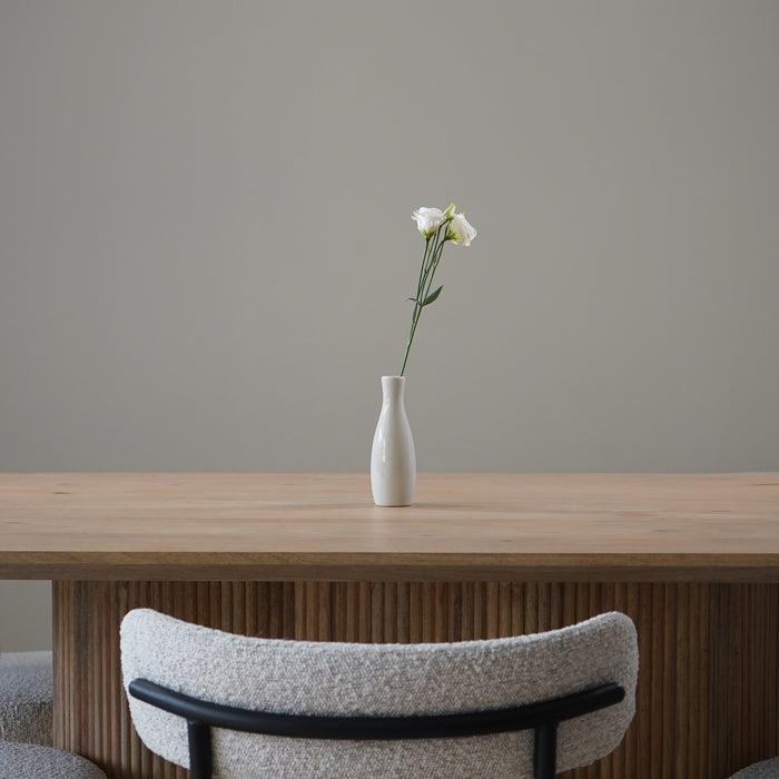 QUVIO Vaas - 16 cm - Wit - Keramisch