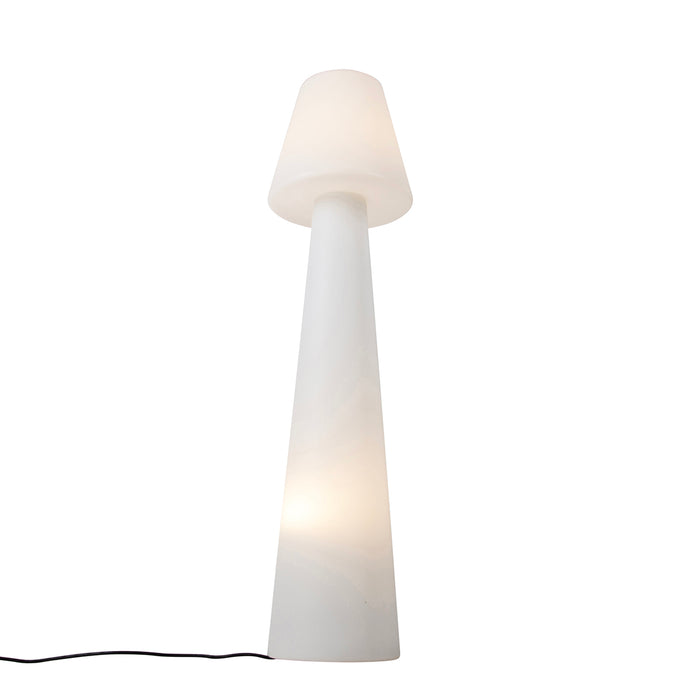 QAZQA Design buiten vloerlamp mushroom wit IP44 - Katrijn