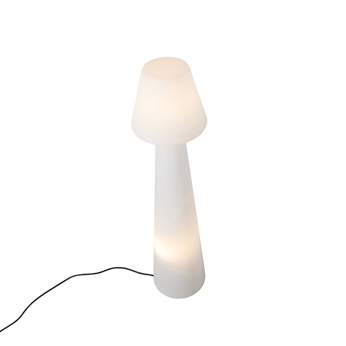 QAZQA Design buiten vloerlamp mushroom wit IP44 - Katrijn