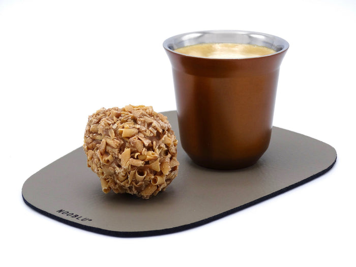 NOOBLU PEBL onderzetters 17 x 13 cm - black, set van 6