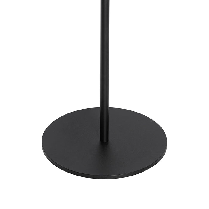 QAZQA Buiten vloerlamp zwart incl. LED 3-staps dimbaar op solar -