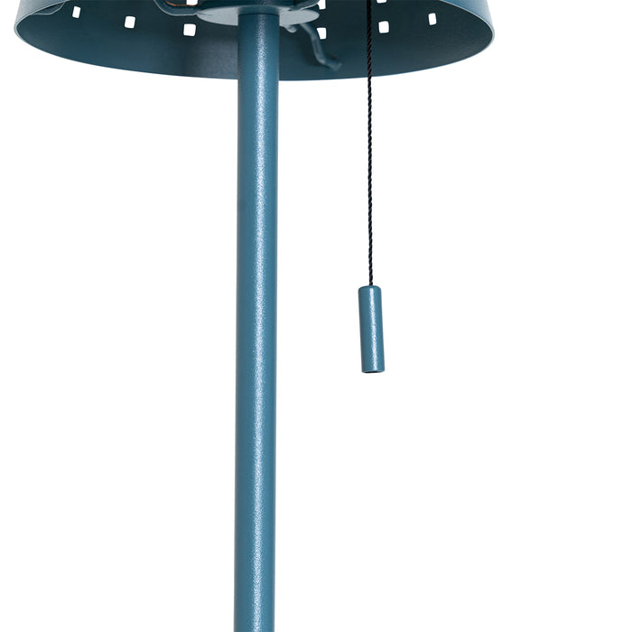 QAZQA Buiten vloerlamp blauw incl. LED 3-staps dimbaar op solar -