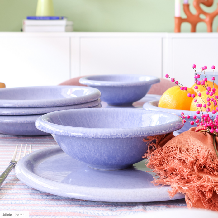 by fonQ Bold Dinerborden Blauw 4st. - Ø 27 cm