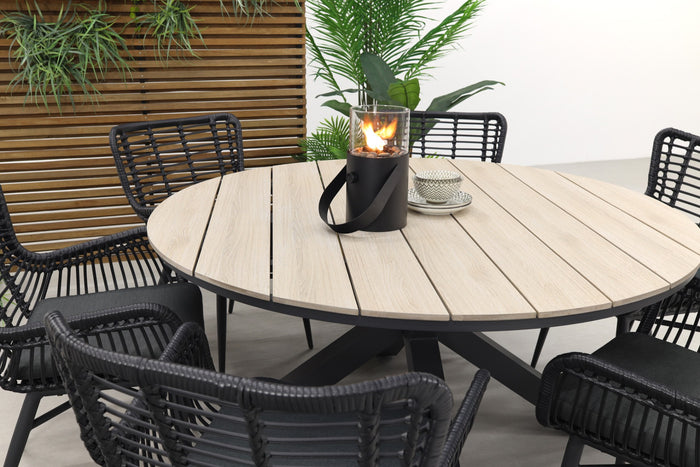 Garden Impressions Edison 148 cm. - ronde tuinset | Jasmine black
