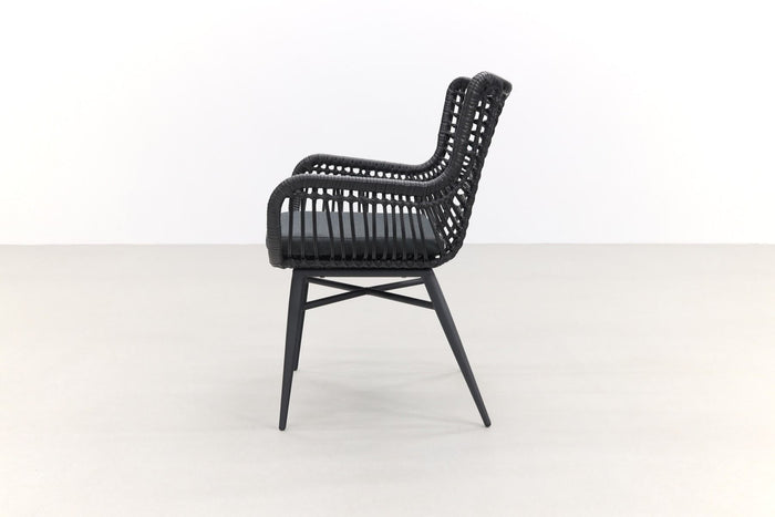 VDG Jasmine black|Rome grey 100 cm. - tuinset 5-delig