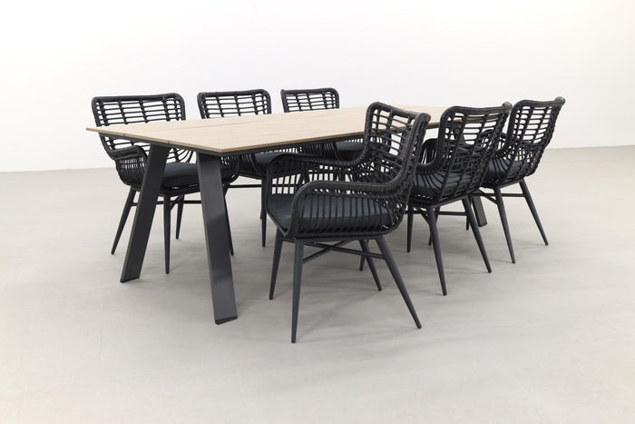 Jasmine black|Garden Impressions Nevada 240x100 cm. tuinset