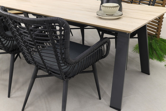 Jasmine black|Garden Impressions Nevada 240x100 cm. tuinset