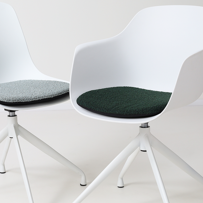 Nolon Fem Stoelkussen Bouclé Donkergroen