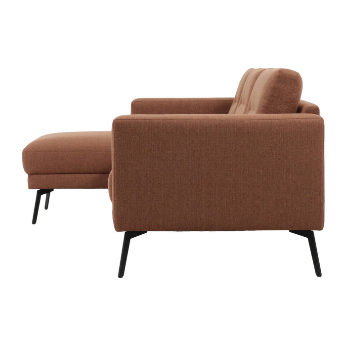by fonQ Lewis Hoekbank met Chaise Longue Links - Nougat