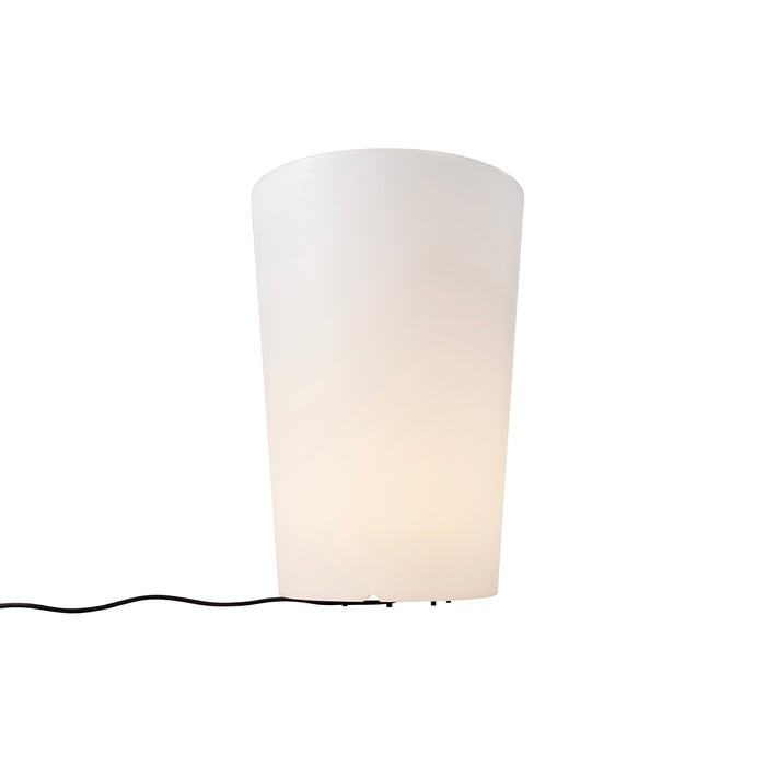 QAZQA Buiten vloerlamp wit 60 cm bloempot IP65 - Verano