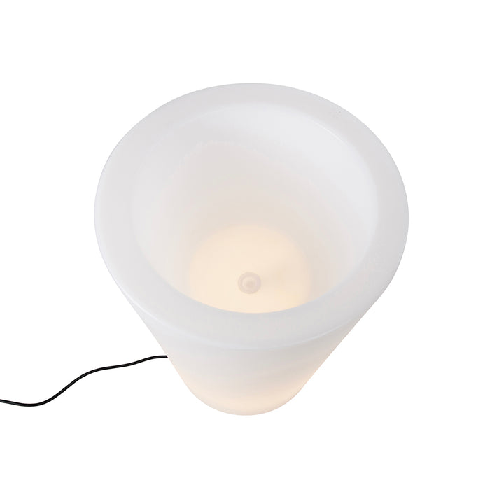 QAZQA Buiten vloerlamp wit 60 cm bloempot IP65 - Verano
