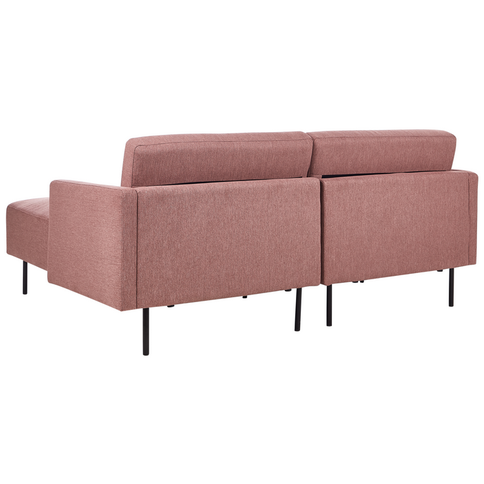 Beliani - BREDA - Hoekbank - Roze - Linkszijdig - Polyester