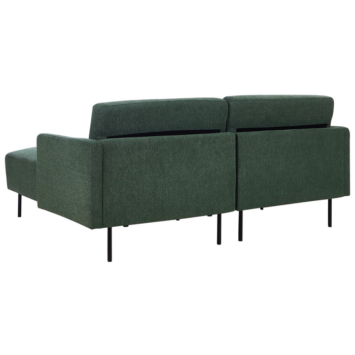 Beliani - BREDA - Hoekbank - Donkergroen - Linkszijdig - Polyester