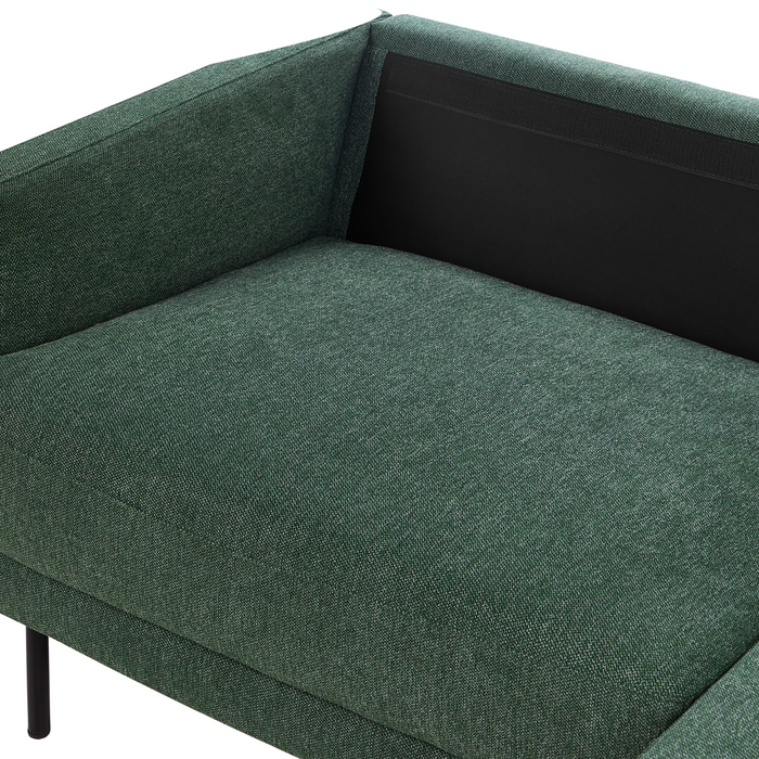 Beliani - BREDA - Hoekbank - Donkergroen - Linkszijdig - Polyester