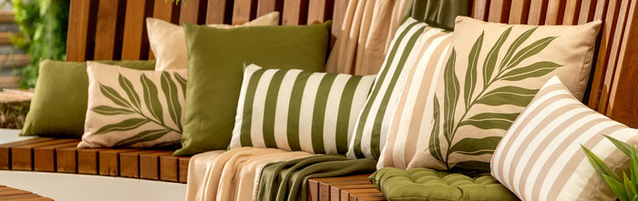 Outdoor Kussenhoes 30x50 cm groen Effen kleur