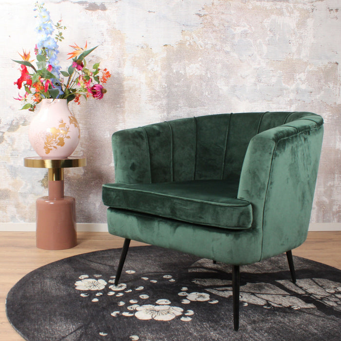 DS4U - Norah fauteuil velvet donkergroen