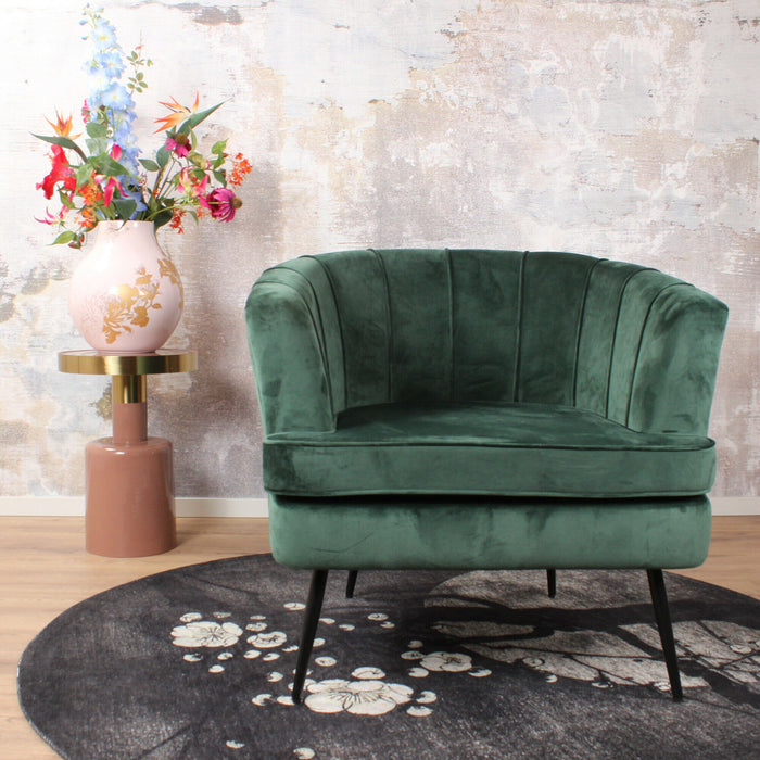 DS4U - Norah fauteuil velvet donkergroen