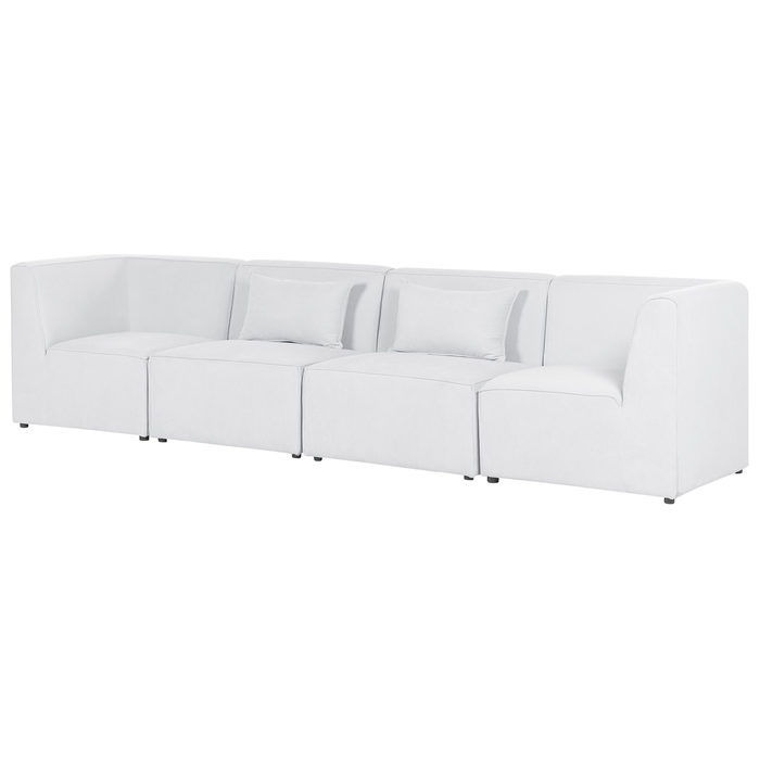 Beliani - LEMVIG - Vierzitsbank - Gebroken wit - Corduroy