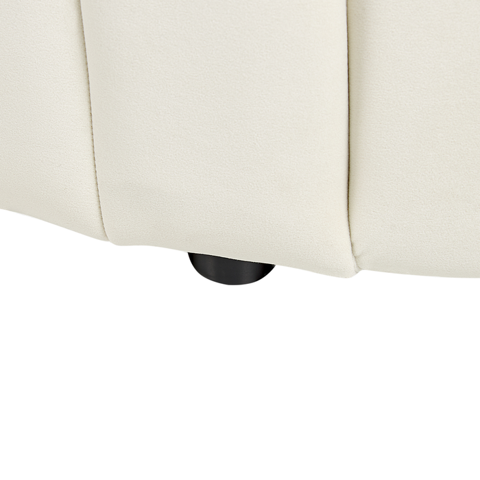 Beliani - MALUNG - Tweezitsbank - Gebroken wit - Fluweel
