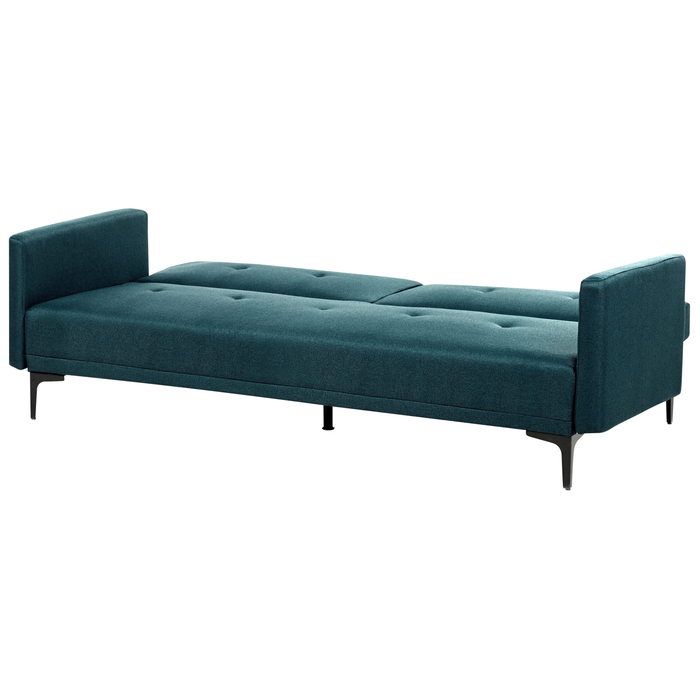 Beliani - LUCAN - Slaapbank 3-zits - Zeeblauw - Polyester