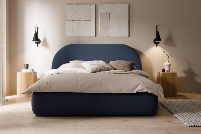 NADUVI Collection Philipa Bedframe - 160 x 200 cm - Fluweel - Blauw