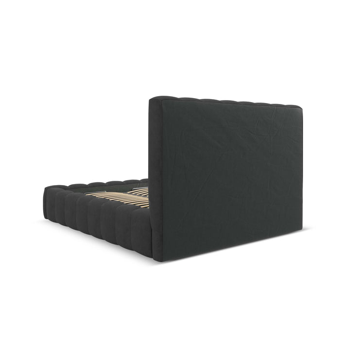 Milo Casa Bedframe Gina met Opbergruimte - 200 x 200 cm - Geweven - Antraciet