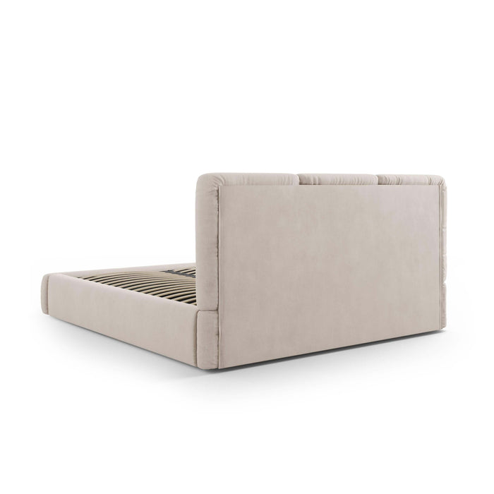 Windsor & Co Horizon Bedframe met Opbergvak - 180 x 200 cm - Chenille - Beige