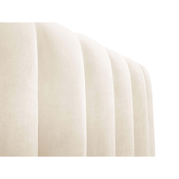 Milo Casa Bedframe Gina met Opbergruimte - 180 x 200 cm - Fluweel - Crème