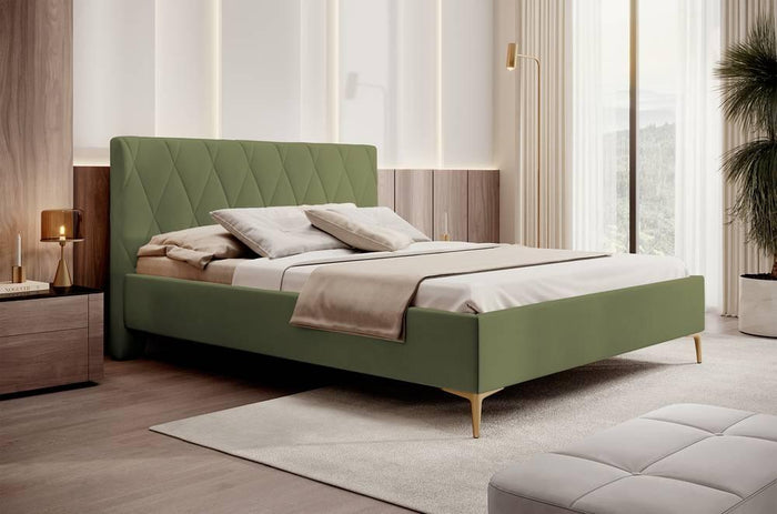 NADUVI Collection Ticaro Bedframe - 160 x 200 cm - Olijfgroen