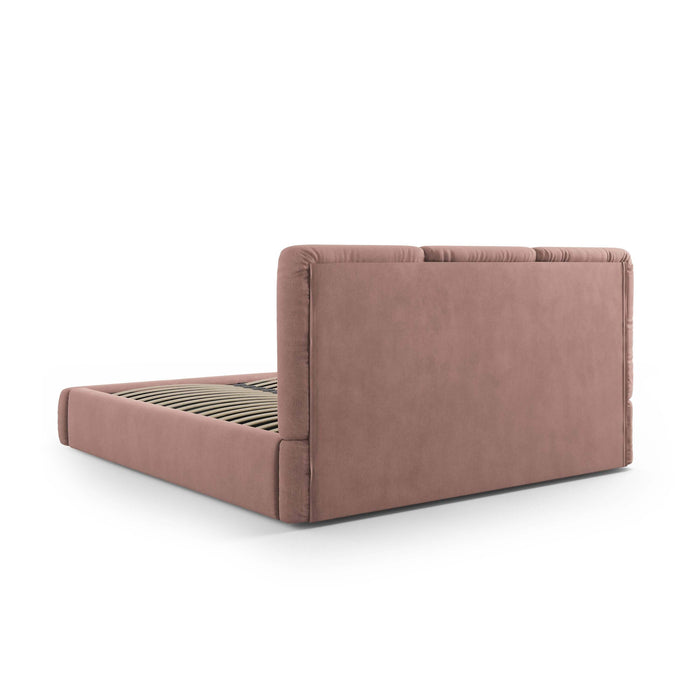Windsor & Co Horizon Bedframe met Opbergvak - 200 x 200 cm - Chenille - Roze