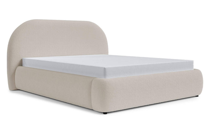 NADUVI Collection Philipa Bedframe - 140 x 200 cm - Bouclé - Beige